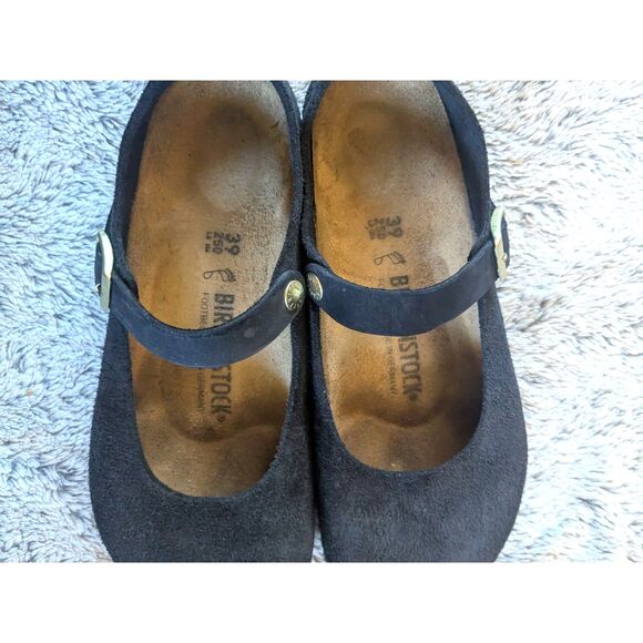 Birkenstock Black Mantova Suede Leather Shoes Mary Jane Size 39 US 8 - 8.5 - Picture 4 of 9